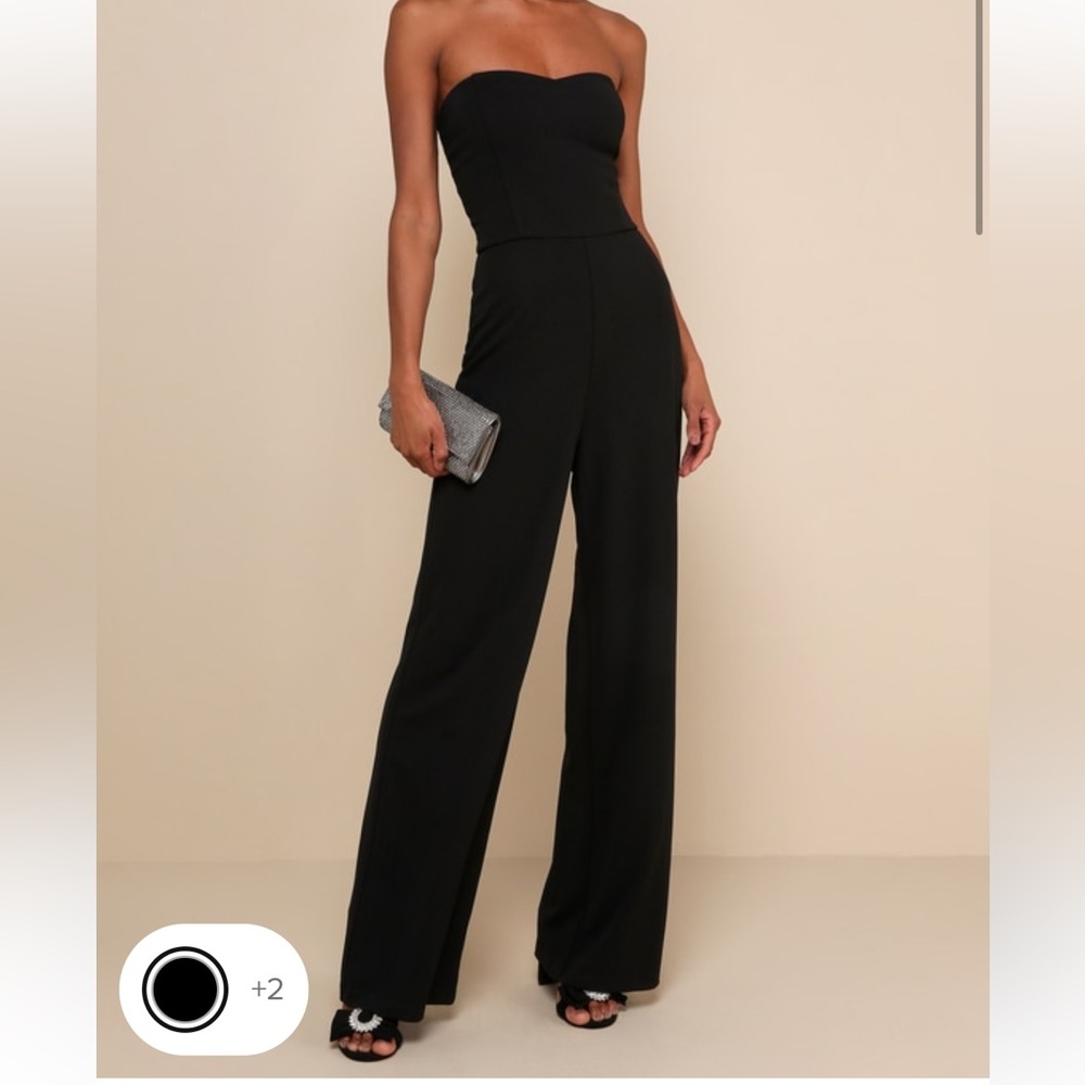 Lulu’s Black Strapless Jumpsuit
